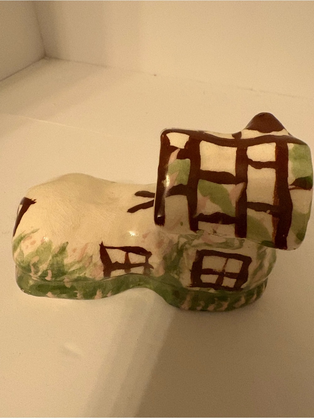 Hand-Painted Ceramic Cottage Nursery Rhyme Rhyme themed BANK.